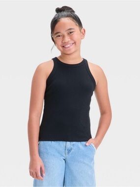 Cat & Jack Black Ribbed Tank Top